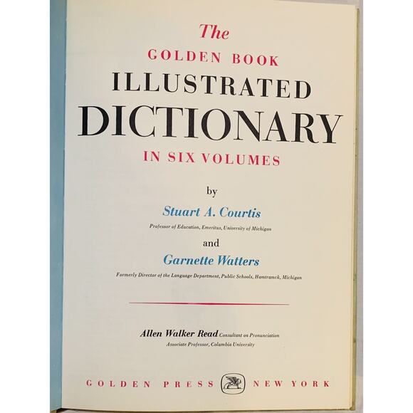Golden Book Illustrated Dictionary Complete Set 1961 Vol 1-6 Hardcover Vintage - Picture 4 of 12